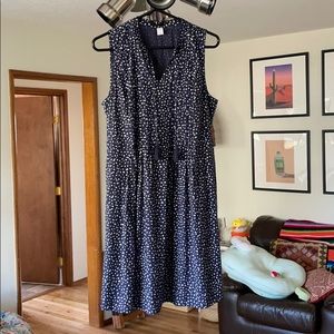Navy leopard flowy dress